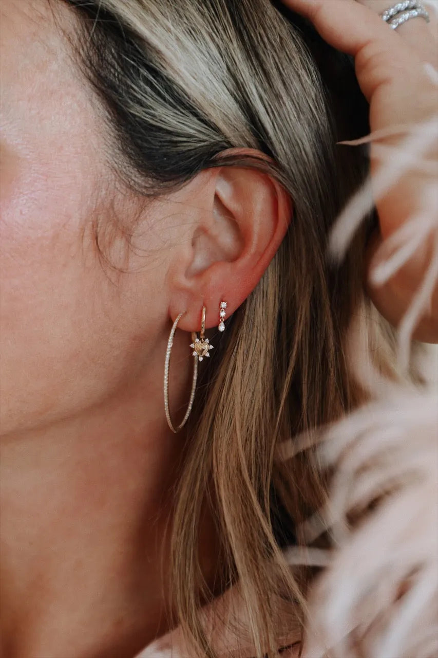 Mini Pear Drop Diamond Studs — Earrings — Mama Bijoux fine jewelry
