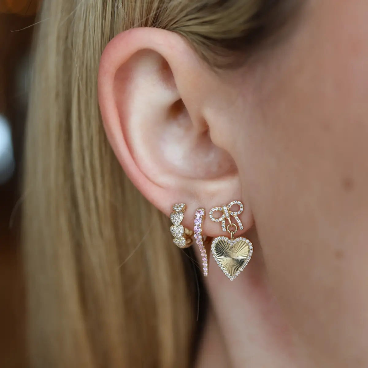 Mama Bijoux Fine Jewelry 14k yellow gold natural white diamonds