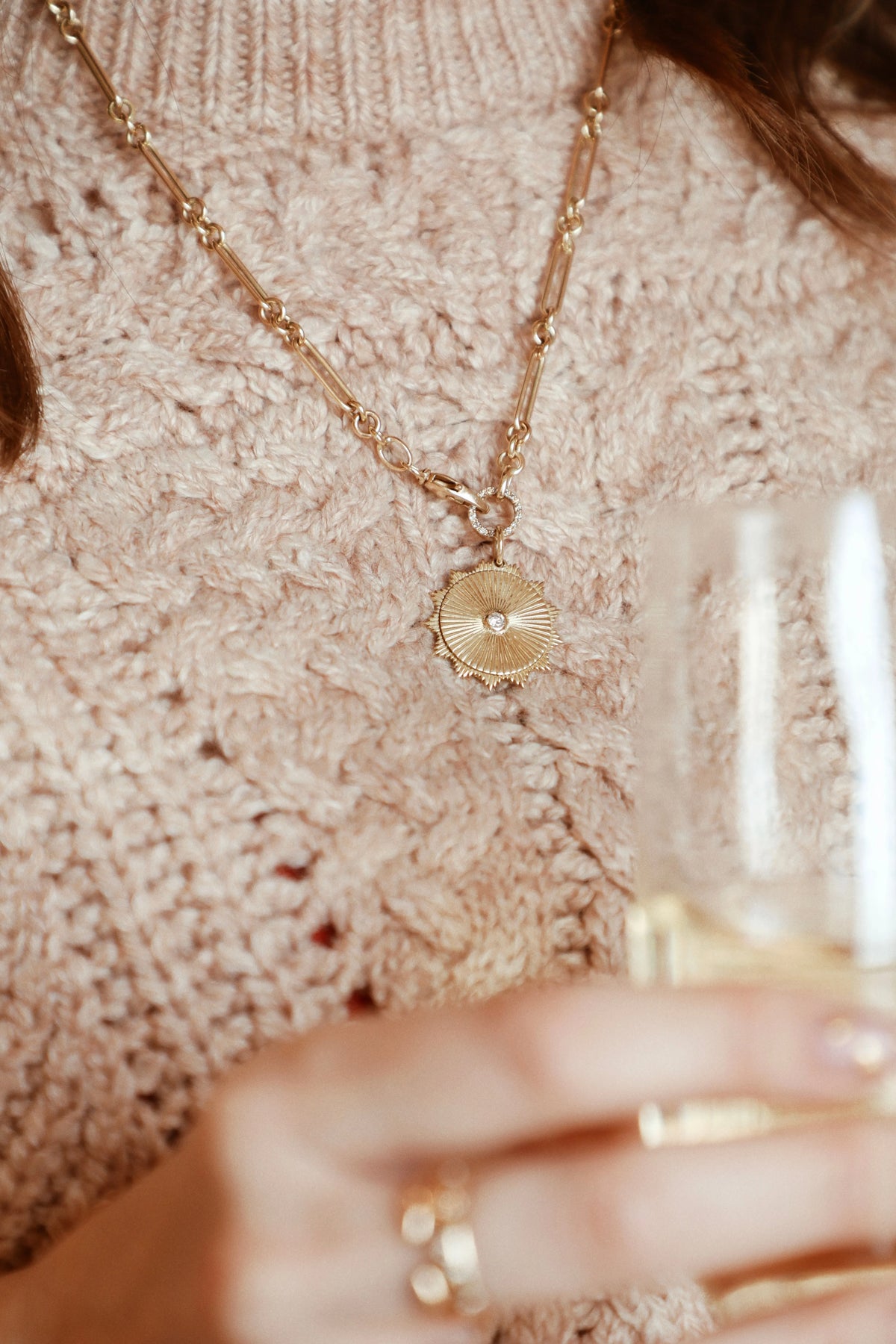 Mixed Round & Paperclip Chain Necklace — Necklaces — Mama Bijoux fine jewelry
