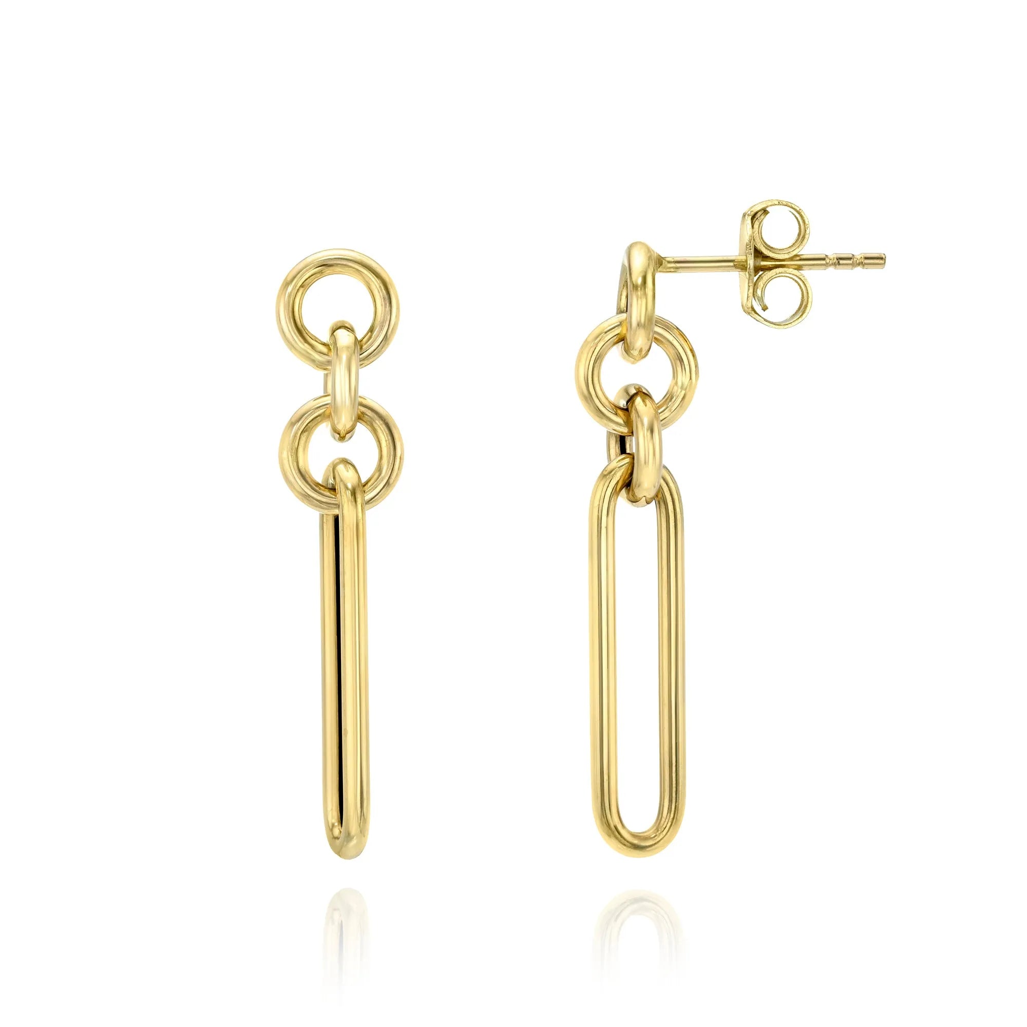 Mixed Link Statement Earrings-Earrings-Mama Bijoux
