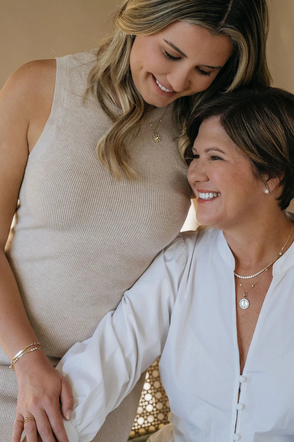 Mom & Babe Diamonds By The Yard Necklace Set — Necklaces — Mama Bijoux fine jewelry