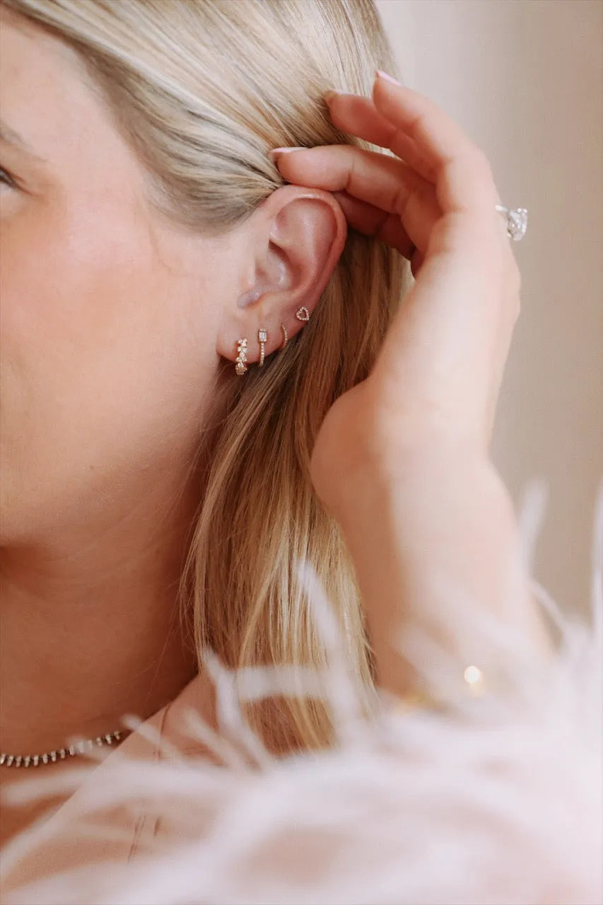 Open Heart Diamond Studs — Earrings — Mama Bijoux fine jewelry