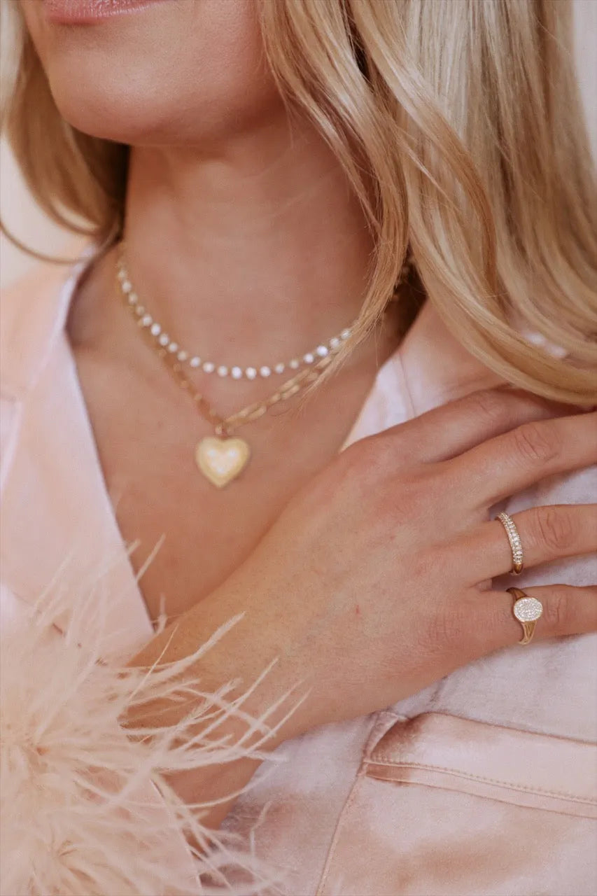 Oval Pavé Diamond Signet Ring — Rings — Mama Bijoux fine jewelry