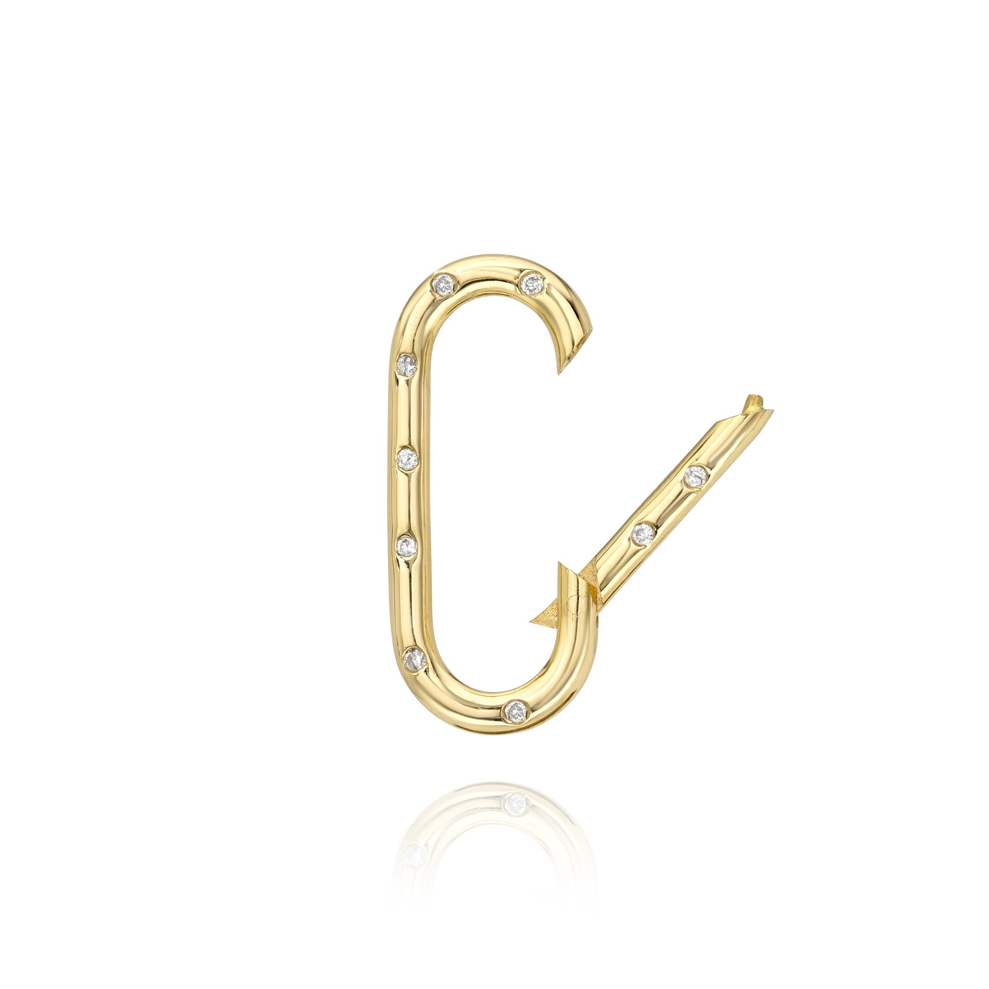 Paperclip Diamond Inlay Enhancer Mama Bijoux Fine Jewelry 14k yellow gold natural diamond