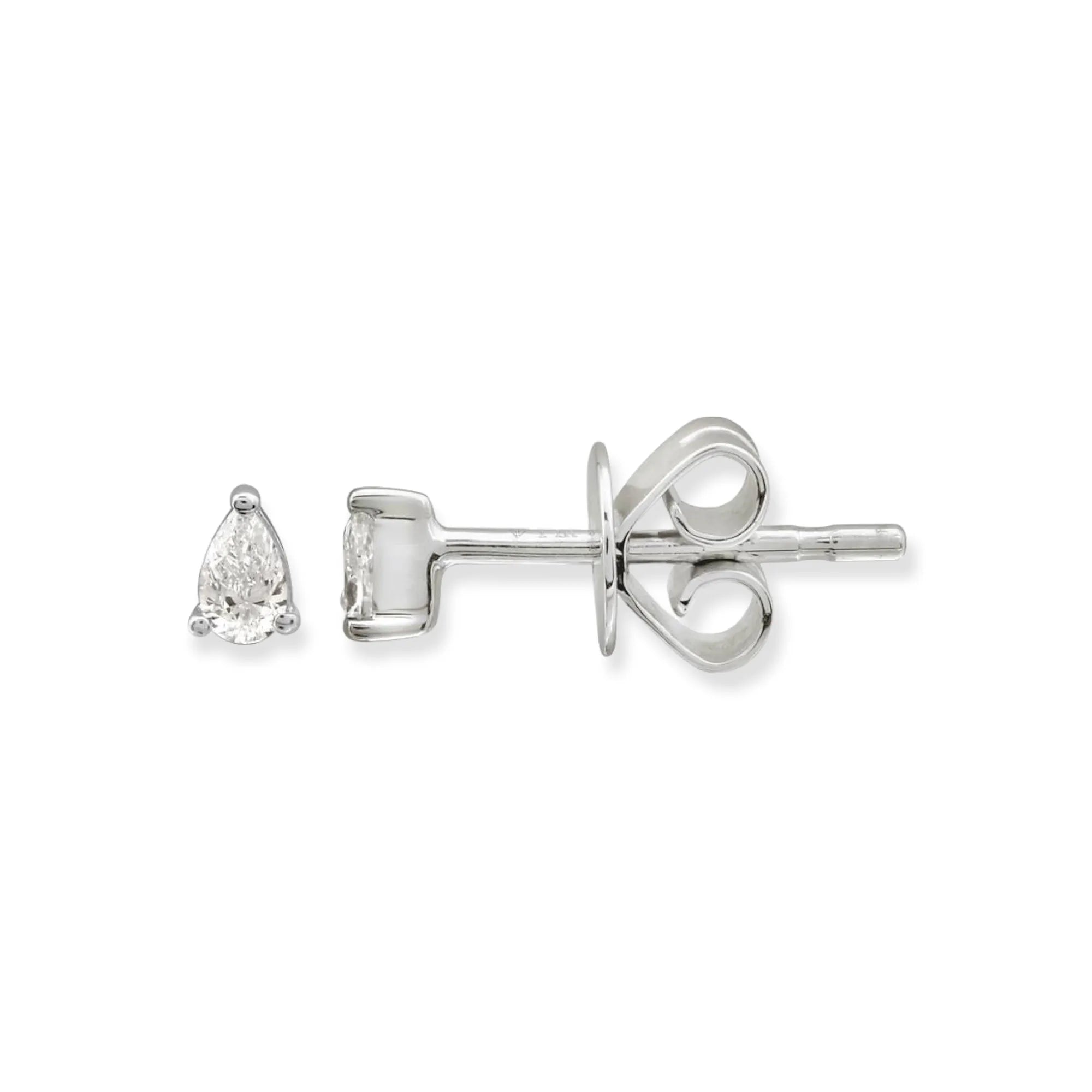 Mini Pear Diamond Stud — Earrings — Mama Bijoux fine jewelry