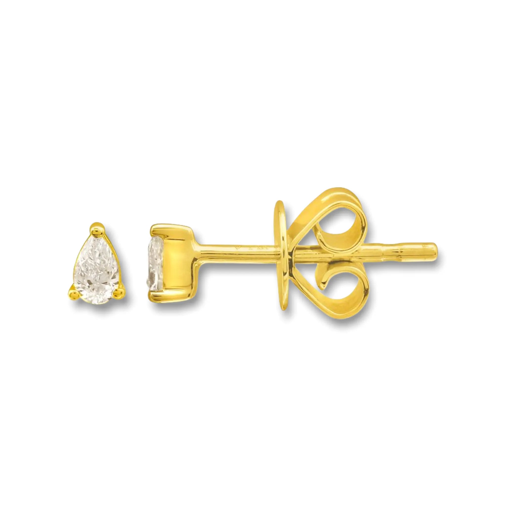 Mini Pear Diamond Stud — Earrings — Mama Bijoux fine jewelry