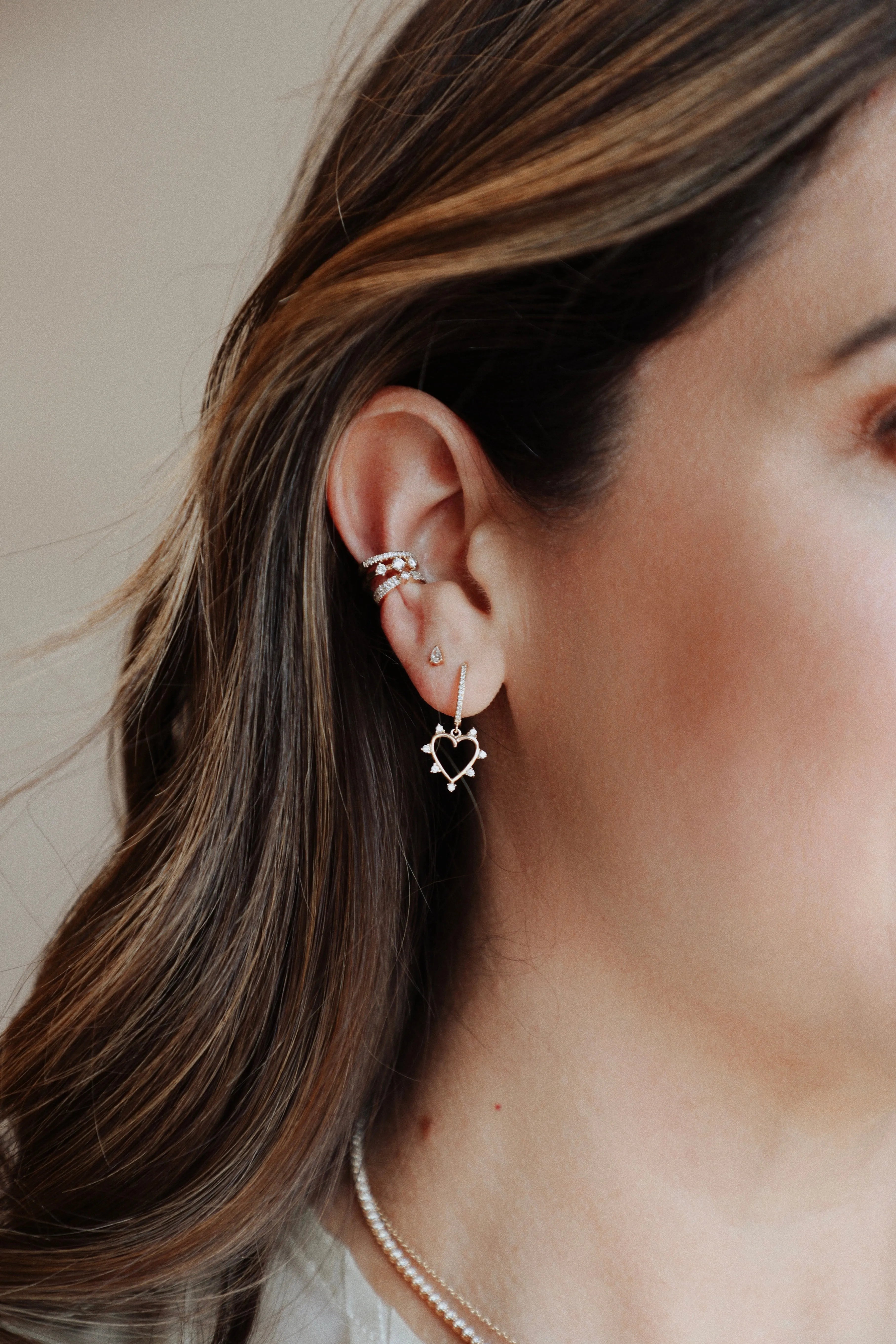 Round Diamond Ear Cuff — Earrings — Mama Bijoux fine jewelry