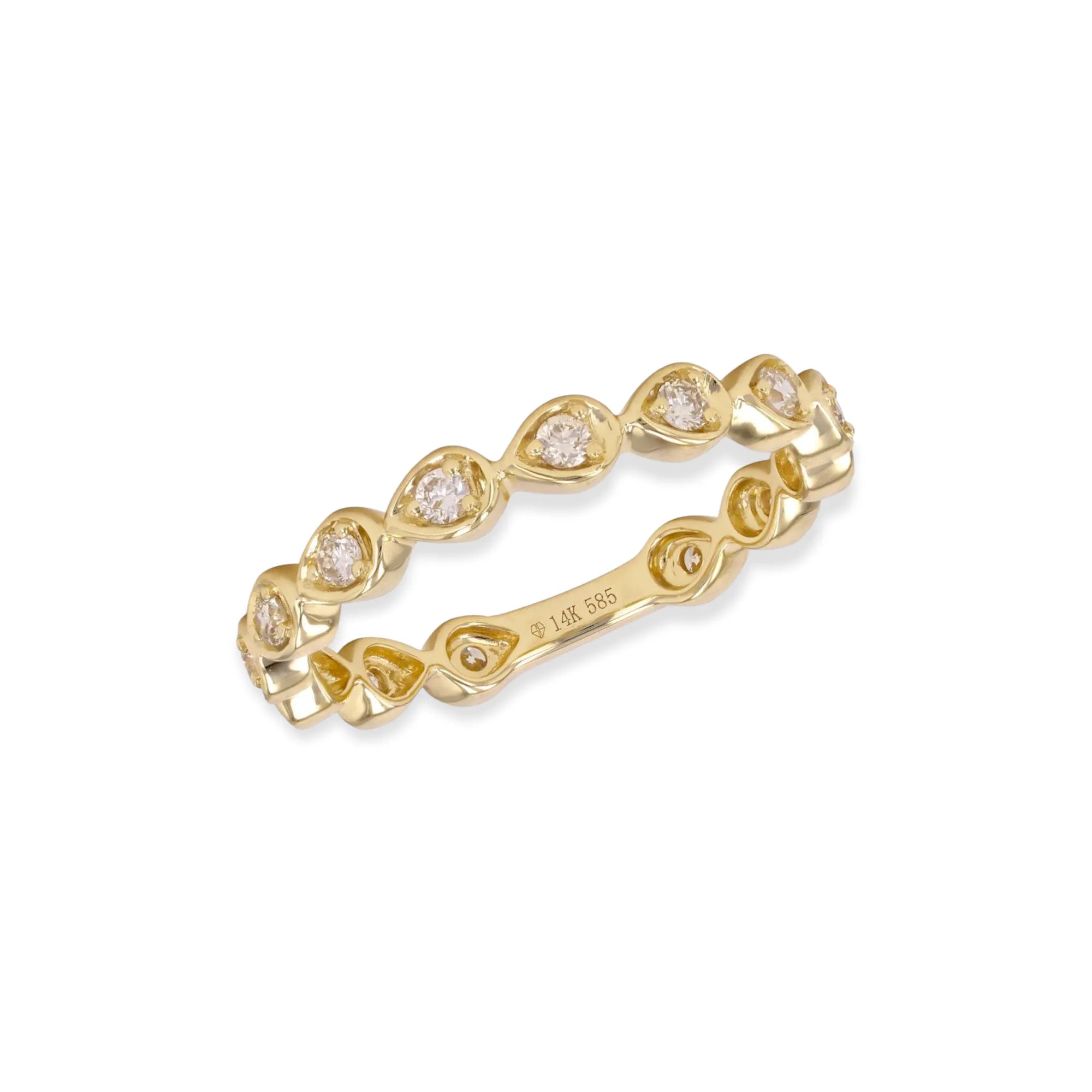 Round Diamond Pear Set Ring — Rings — Mama Bijoux fine jewelry