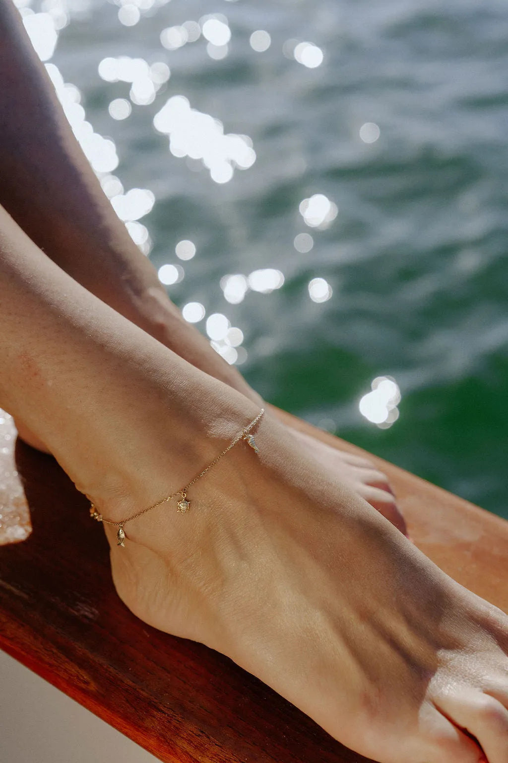 Seaside Charm Anklet — Anklets — Mama Bijoux fine jewelry