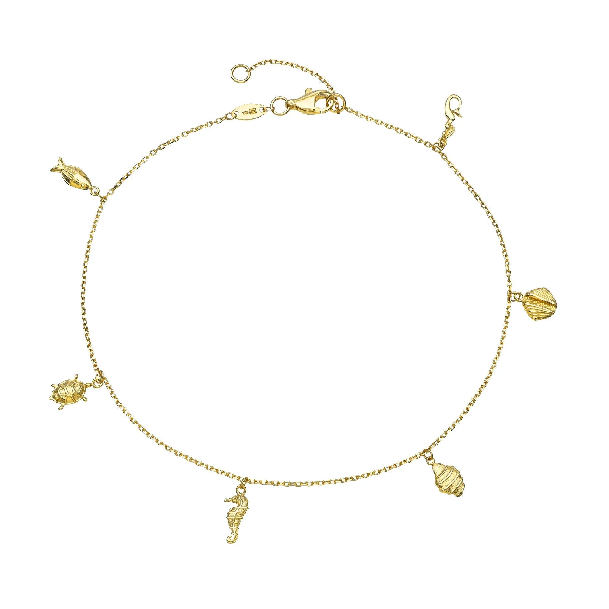 Seaside Charm Anklet — Anklets — Mama Bijoux fine jewelry