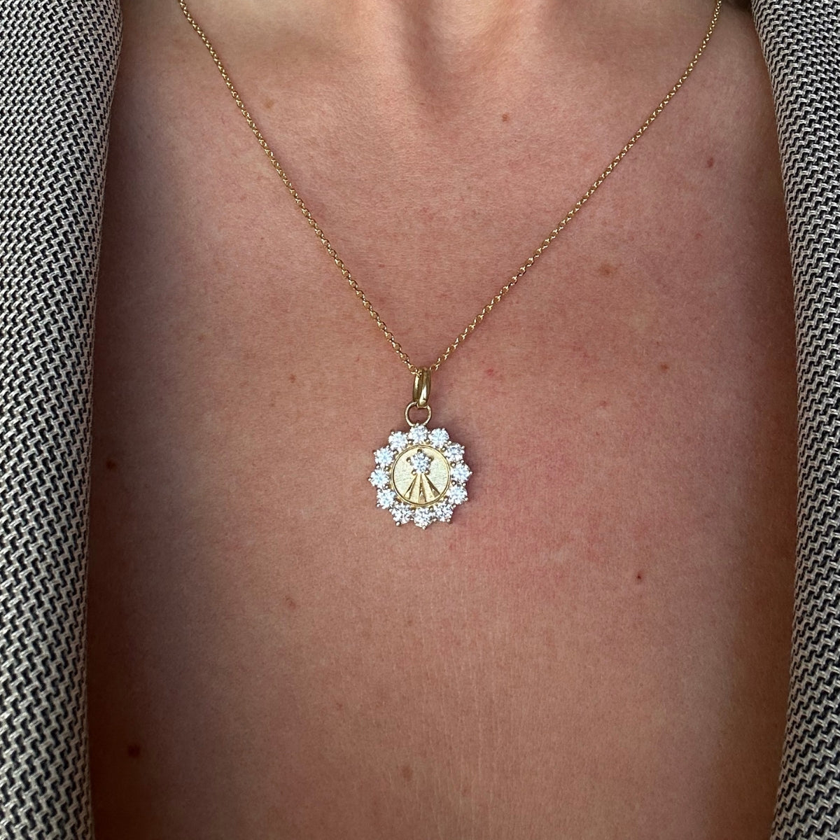 Diamond Cut 14k Gold Necklace Chain-Mama Bijoux