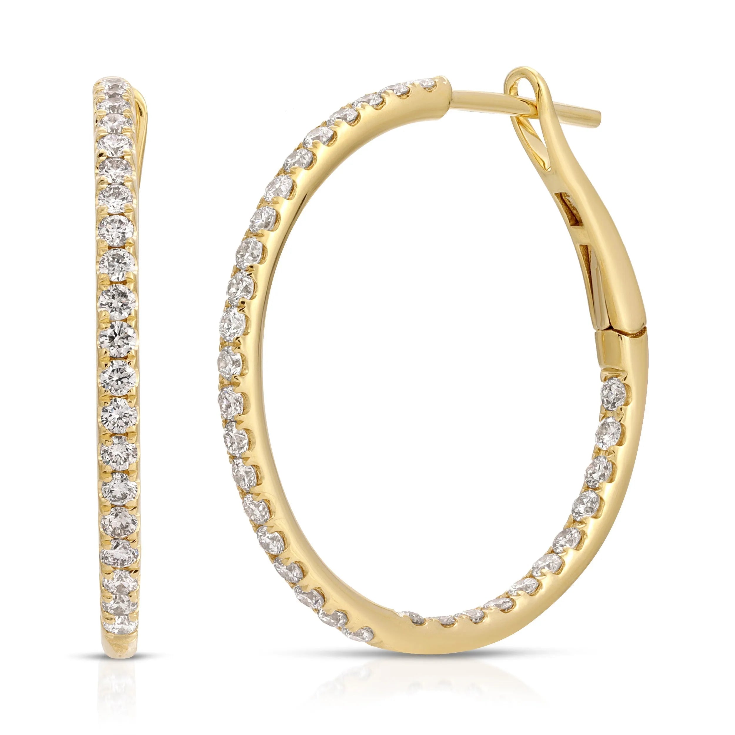 The Perfect Diamond Hoops — Earrings — Mama Bijoux fine jewelry