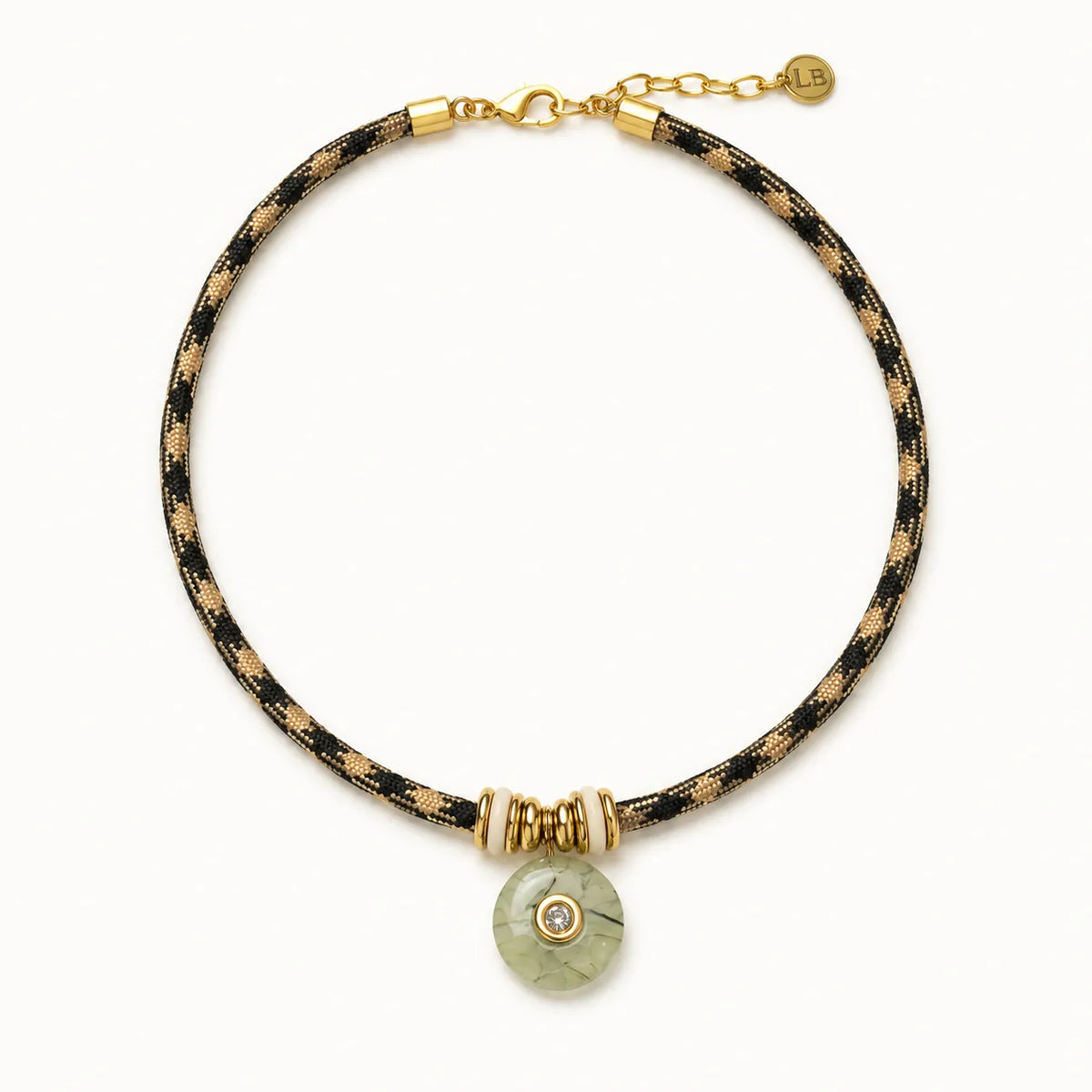 Prehnite & Smoky Quartz Rope Necklace-Necklaces-Mama Bijoux