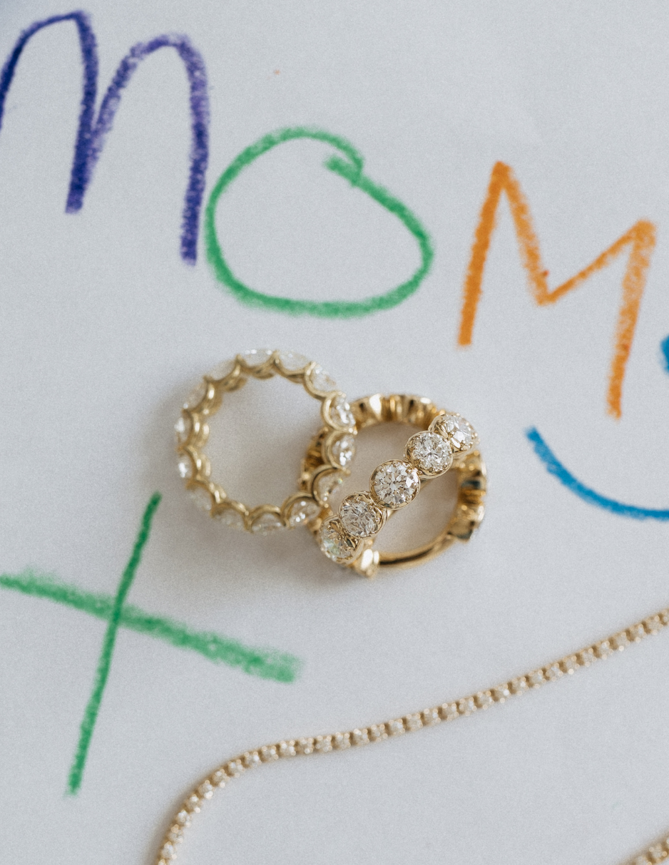 diamond eternity band Mother's Day gift for mom 14k gold fine jewelry Mama Bijoux Costa Mesa CA