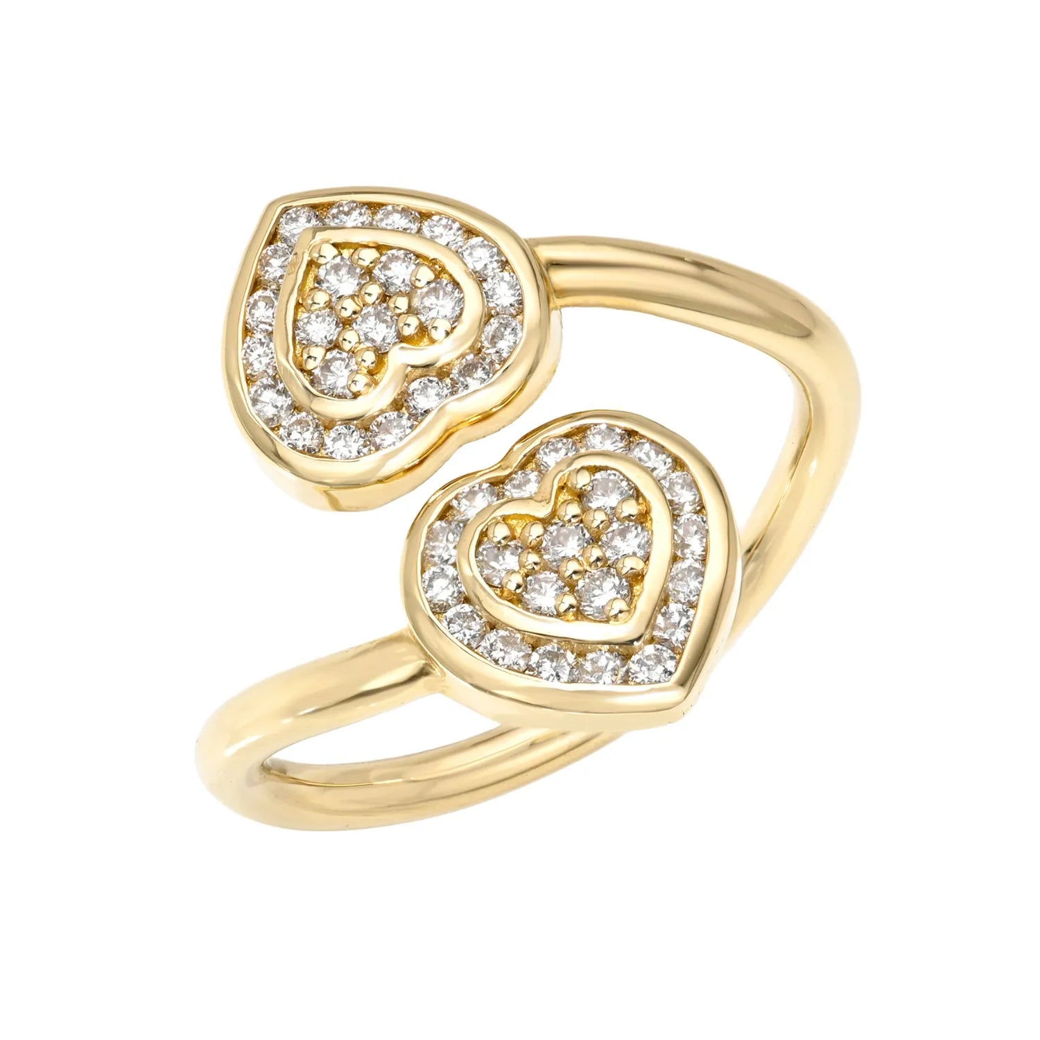 Double Heart Ring // TBD name-Rings-Mama Bijoux