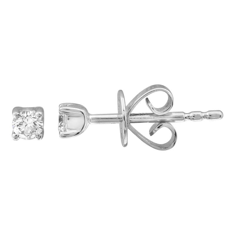 4 prong Mini Diamond Stud Earrings
