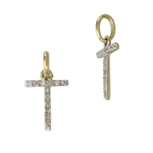 14k Gold & Diamond Initial Charms-Earrings-Mama Bijoux-[14kgold]-[diamonds]-[heirloom_quality]-MamaBijoux