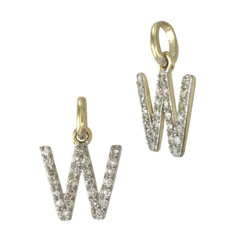 14k Gold & Diamond Initial Charms-Earrings-Mama Bijoux-[14kgold]-[diamonds]-[heirloom_quality]-MamaBijoux