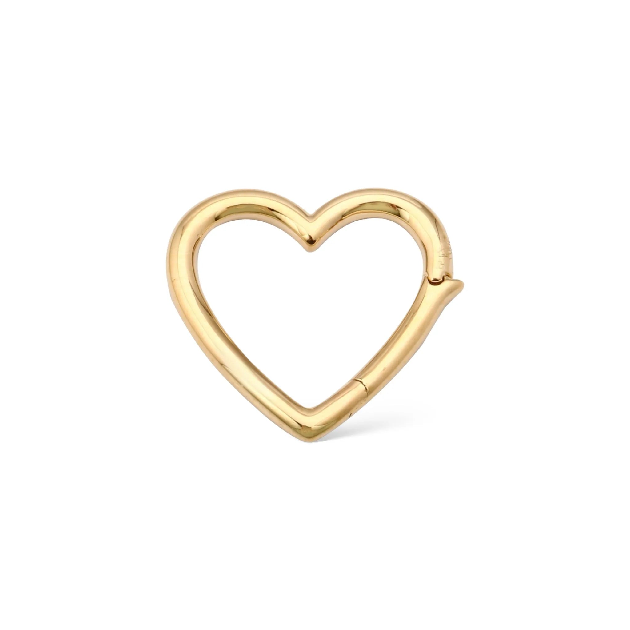 14k Gold Heart Charm Enhancer-Charms & Pendants-Mama Bijoux-[14kgold]-[diamonds]-[heirloom_quality]-MamaBijoux