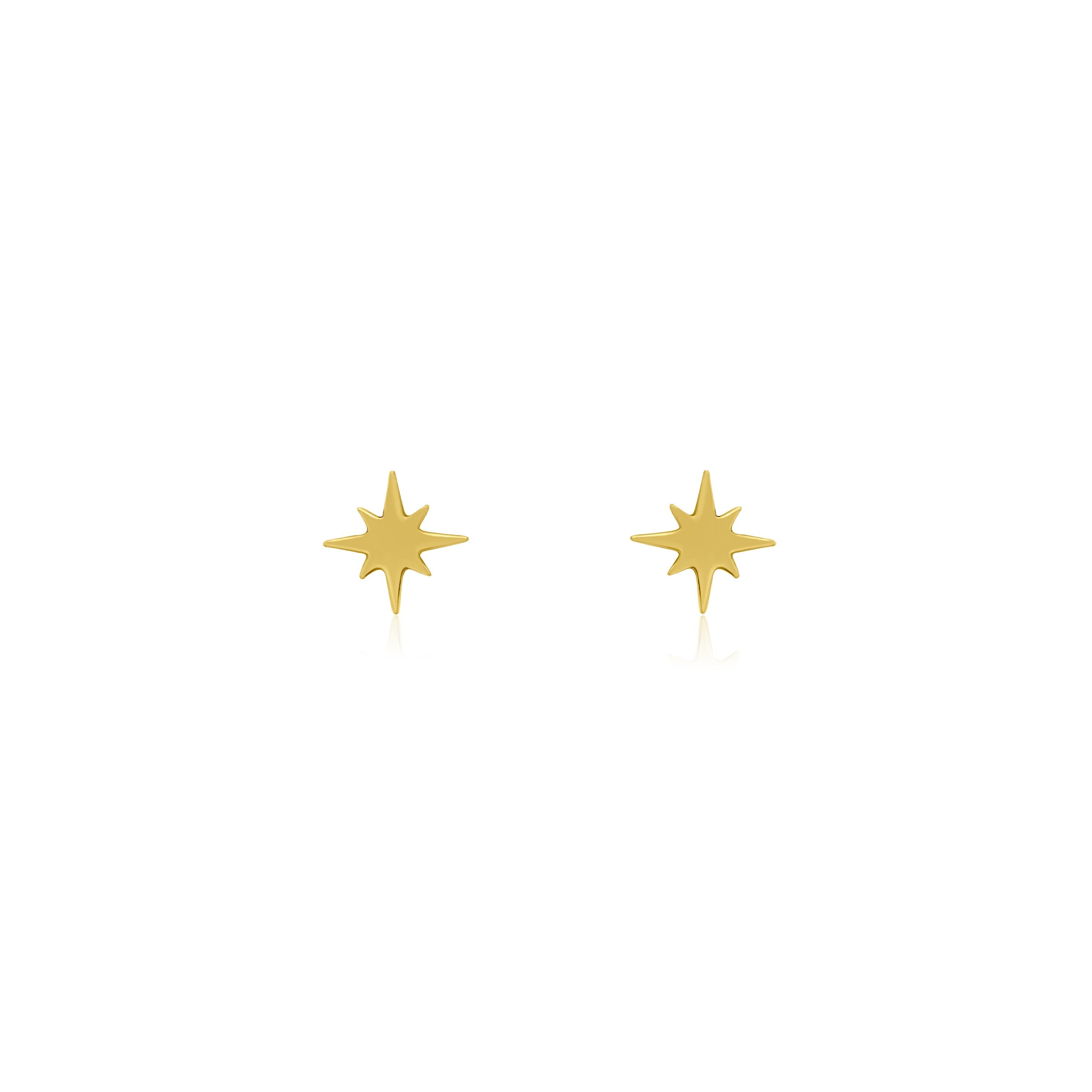 14k Gold Starburst Studs-Earrings-Mama Bijoux-[14kgold]-[diamonds]-[heirloom_quality]-MamaBijoux