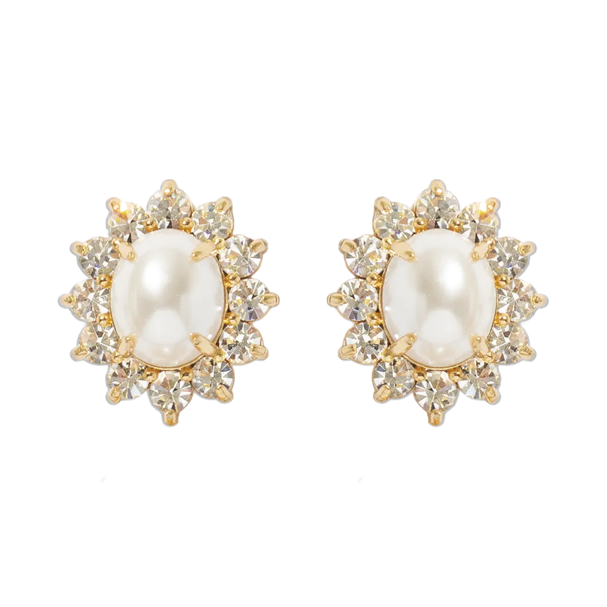 Georgie Stud Earrings in Pearl-Earrings-Mama Bijoux
