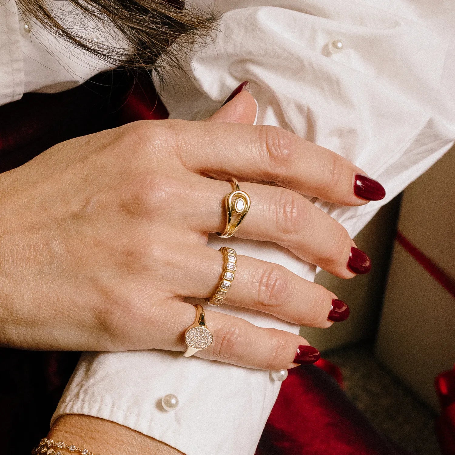 Lasso Oval Diamond Ring-Rings-Mama Bijoux