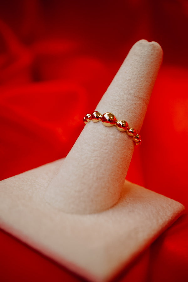 14k Gold Graduated Bubble Ring