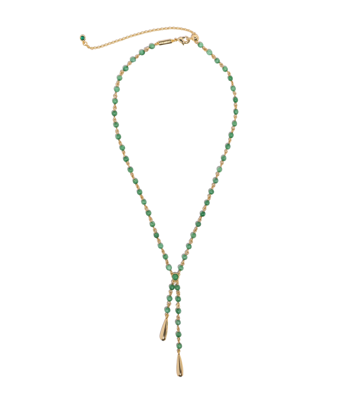 Sabine Y Necklace in Green-Necklaces-Mama Bijoux