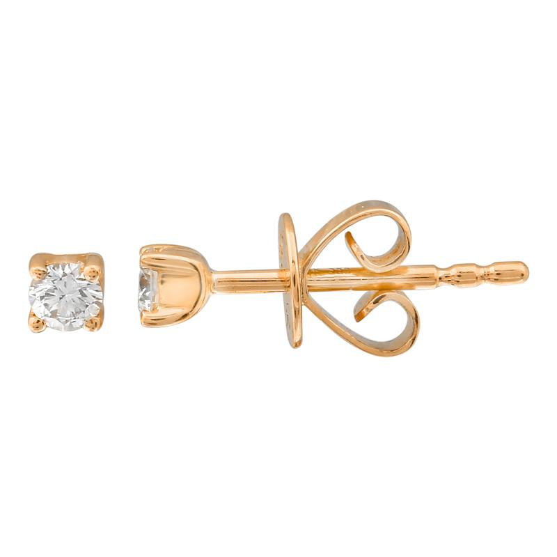 4 prong Mini Diamond Stud Earrings-Earrings-Mama Bijoux-[14kgold]-[diamonds]-[heirloom_quality]-MamaBijoux