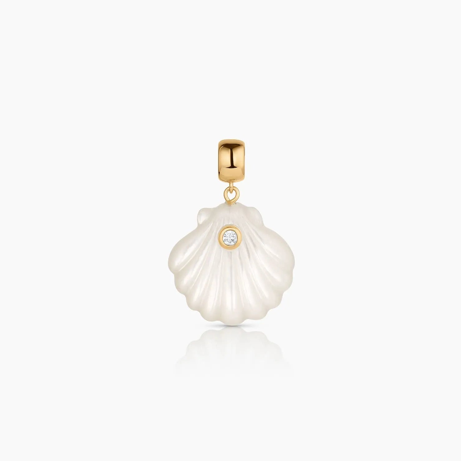 Coquille Mother Of Pearl Bail Charm-Mama Bijoux
