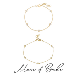 Mom & Babe Diamonds By The Yard Bracelet Set