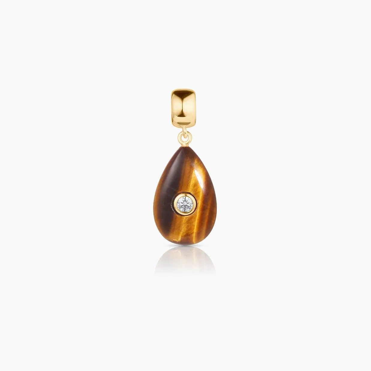 Bardot Tigers Eye Bail Charm-Charms & Pendants-Mama Bijoux