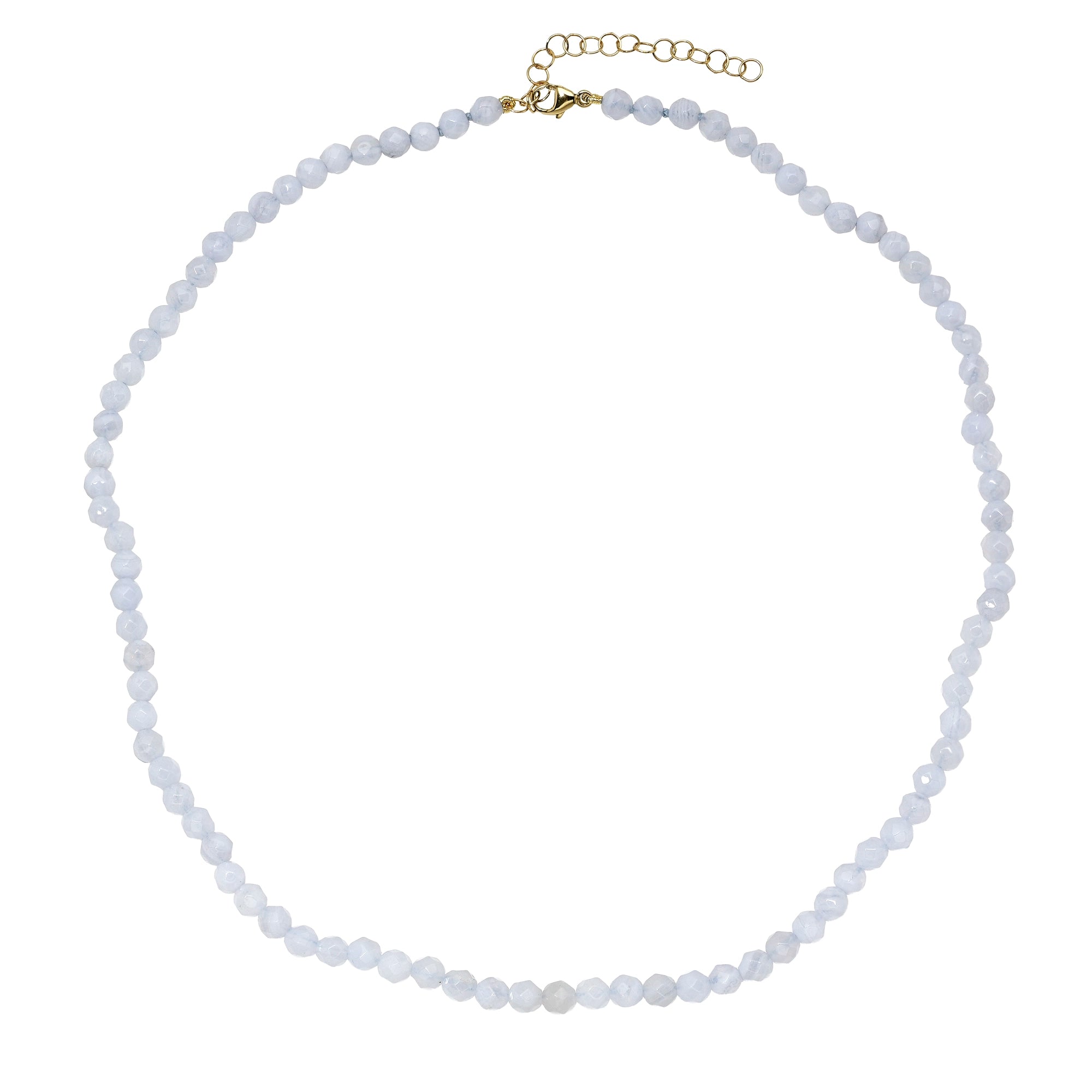 Light blue lilac agate bead necklace mama bijoux fine jewelry 