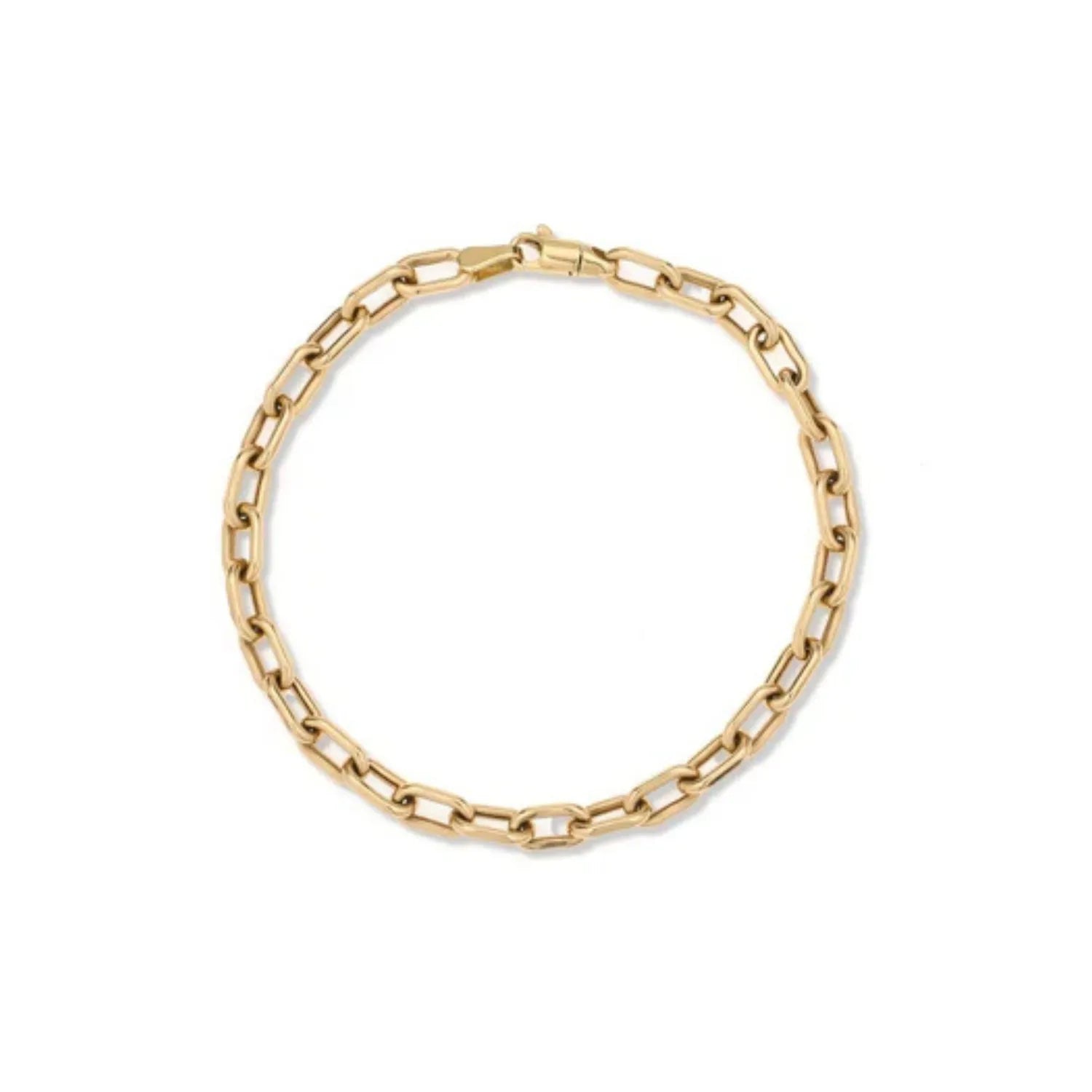 Adina Reyter 4mm Italian Chain Link Bracelet top view white background