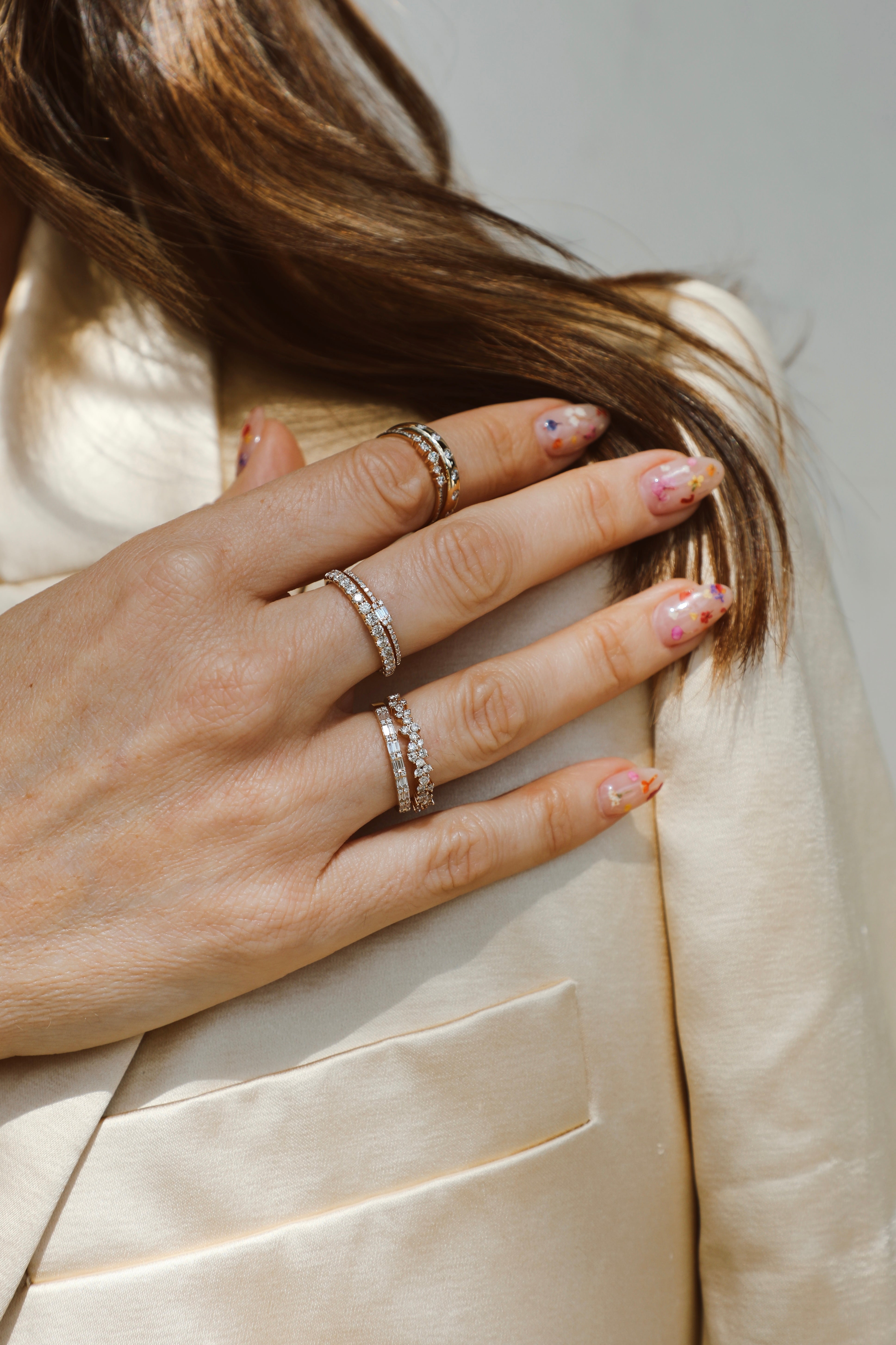 Baguette Diamond Stacking Ring-Rings-Mama Bijoux-[14kgold]-[diamonds]-[heirloom_quality]-MamaBijoux