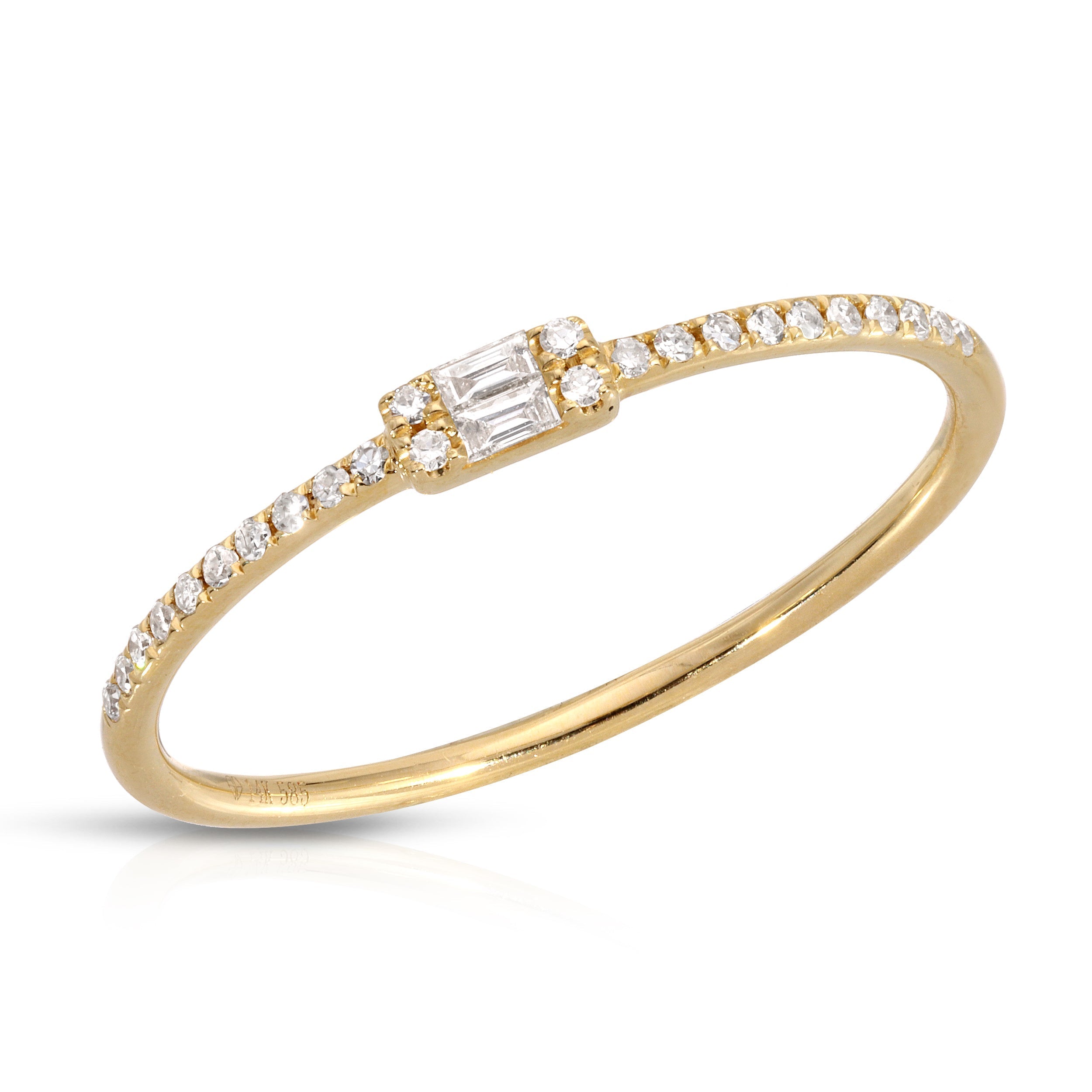 Baguette Diamond Stacking Ring-Rings-Mama Bijoux-[14kgold]-[diamonds]-[heirloom_quality]-MamaBijoux