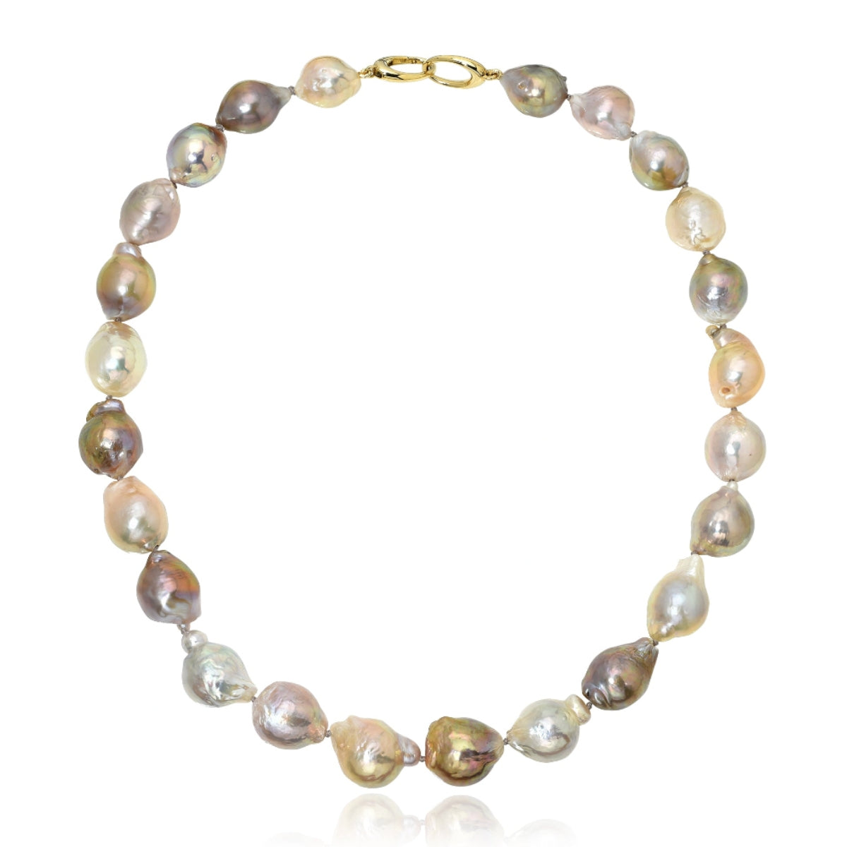 Fresh water pearls 14K gold necklace