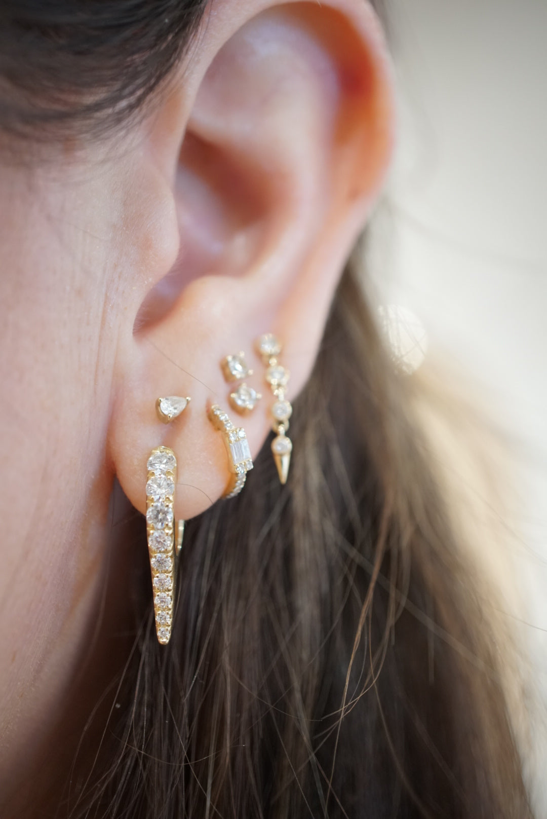 Bijoux Dagger Diamond Earrings-Earrings-Mama Bijoux-[14kgold]-[diamonds]-[heirloom_quality]-MamaBijoux