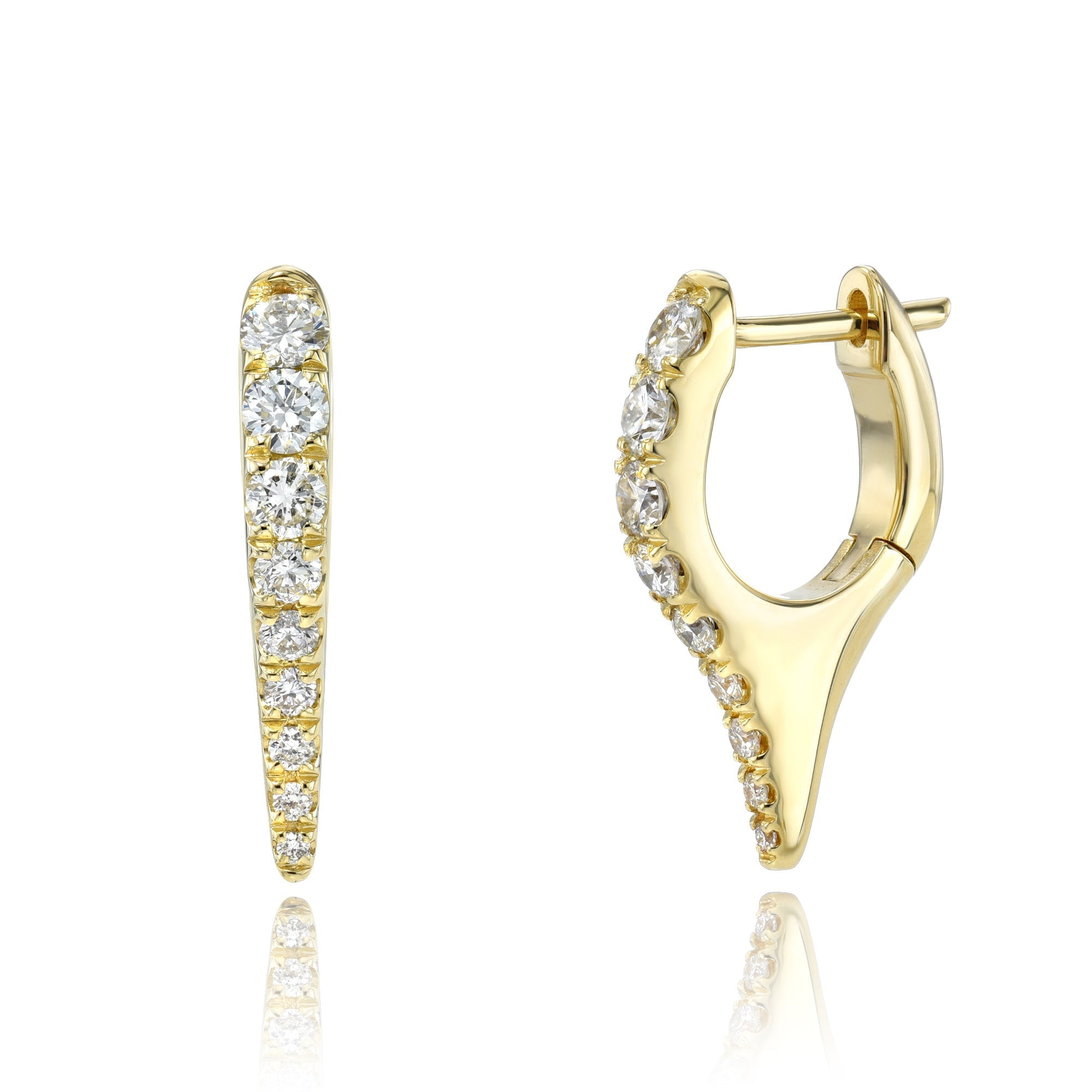 Bijoux Dagger Diamond Earrings-Earrings-Mama Bijoux-[14kgold]-[diamonds]-[heirloom_quality]-MamaBijoux