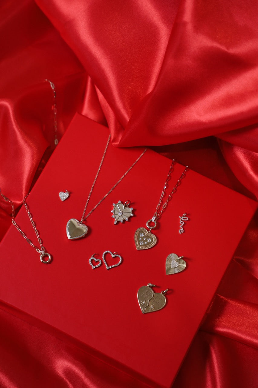 Bijoux Heart Charm-Charms & Pendants-Mama Bijoux-[14kgold]-[diamonds]-[heirloom_quality]-MamaBijoux