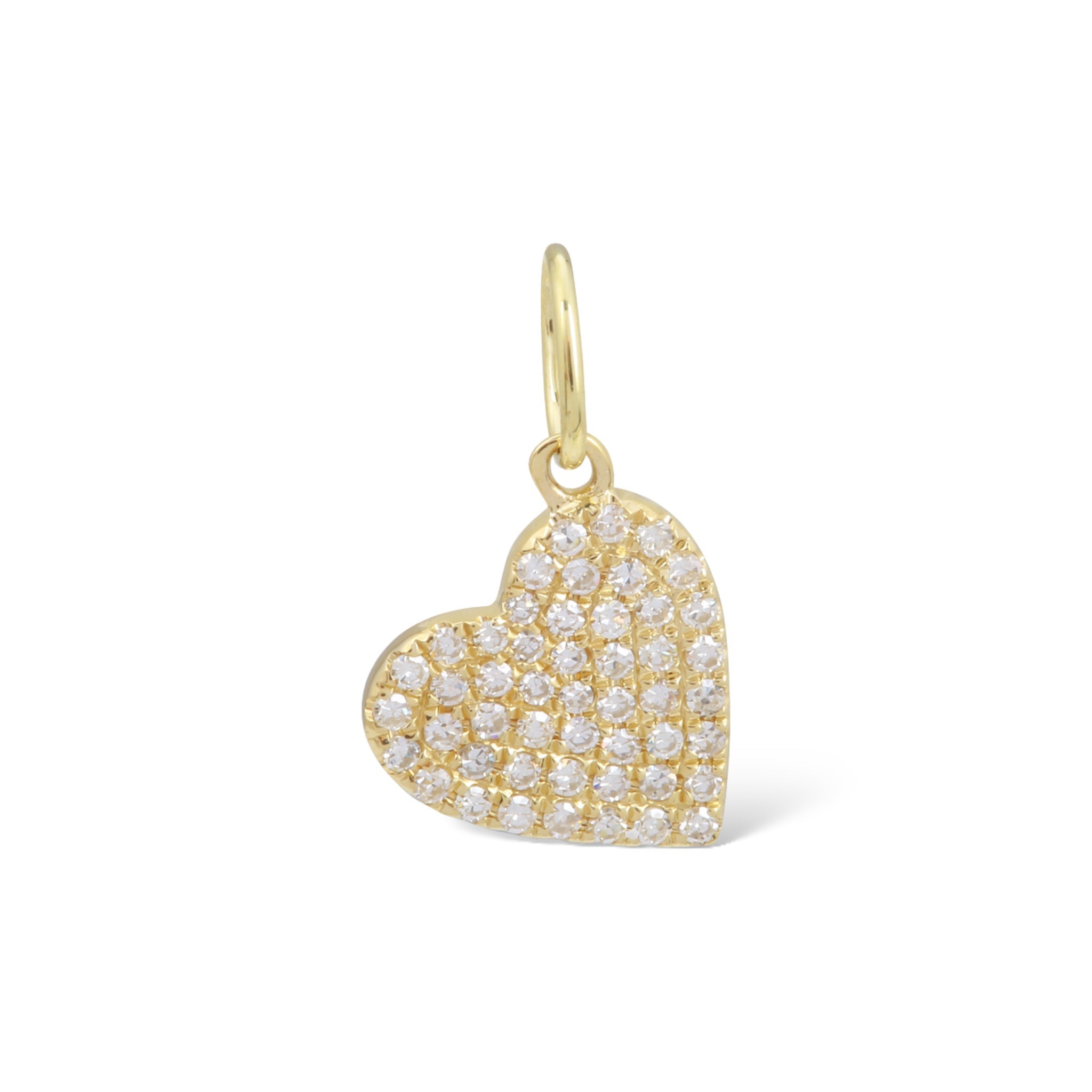 Bijoux Heart Charm-Charms & Pendants-Mama Bijoux-[14kgold]-[diamonds]-[heirloom_quality]-MamaBijoux