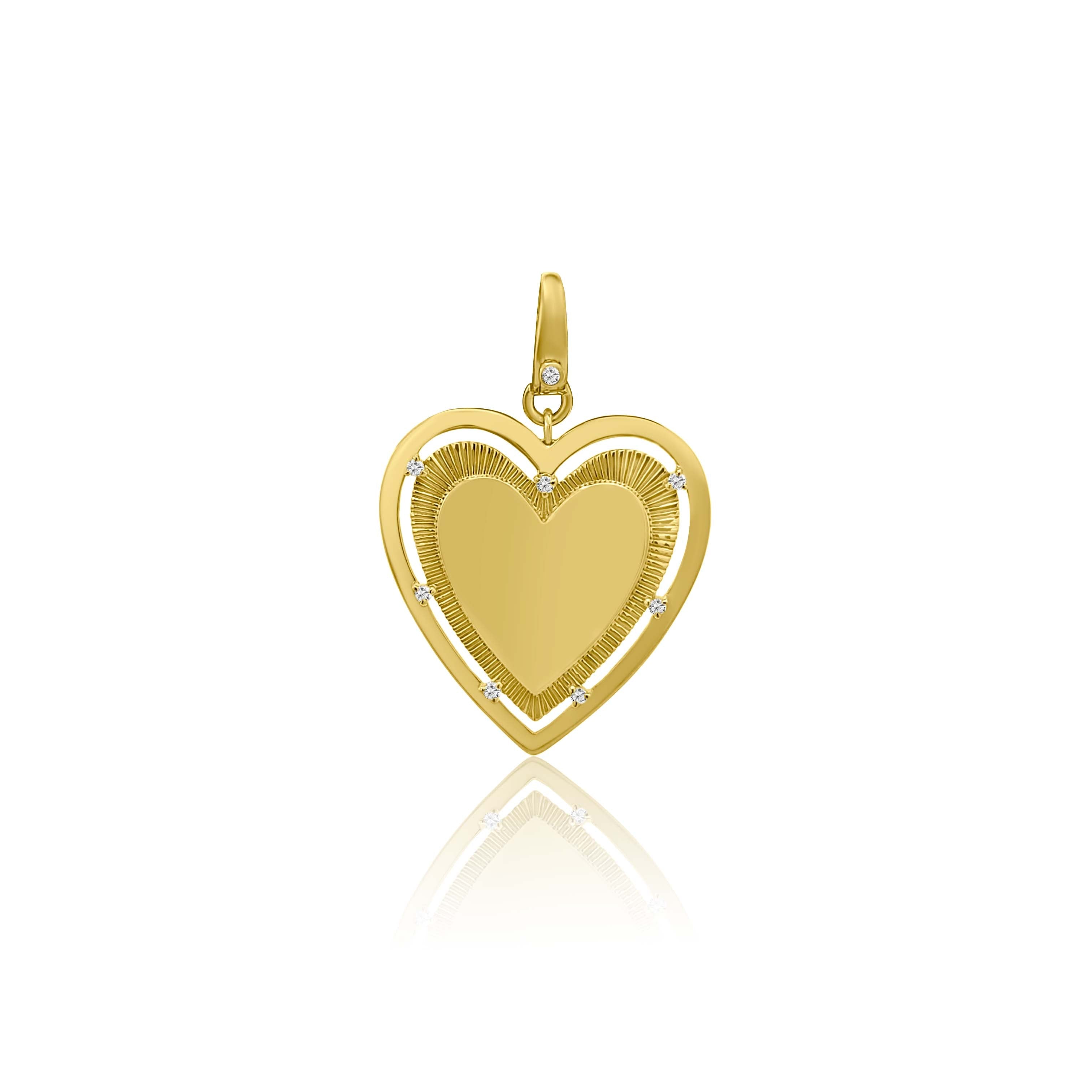 Bijoux Yacht Love Heart Pendant-Charms & Pendants-Mama Bijoux-[14kgold]-[diamonds]-[heirloom_quality]-MamaBijoux