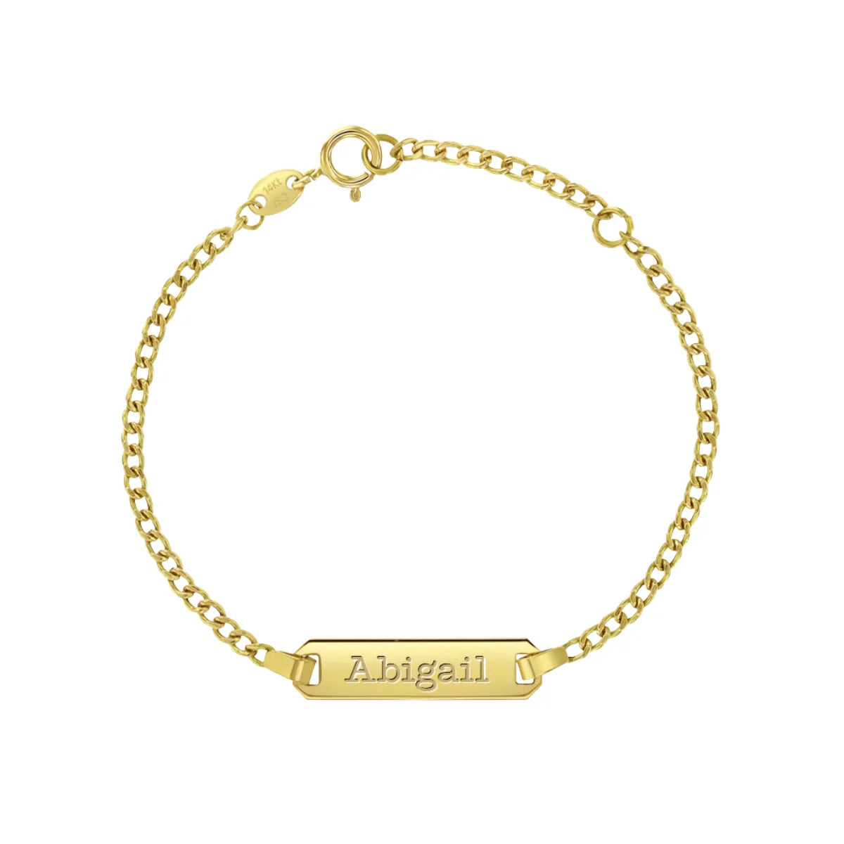 Bijoux Babes 14k Classic Curb ID Baby/Toddler/Kids Bracelet