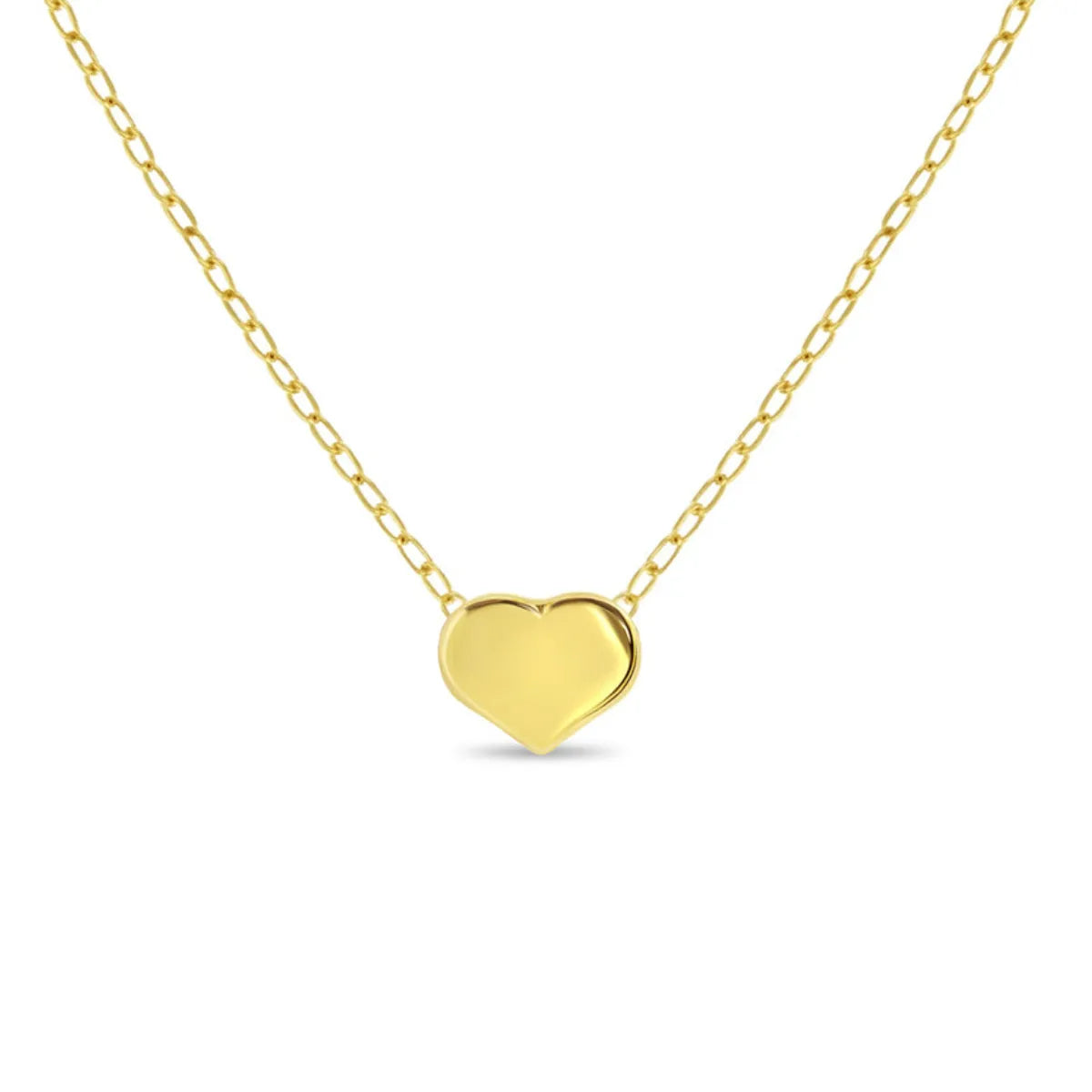 Bijoux Babes 14k Gold Mini Puffed Heart Necklace