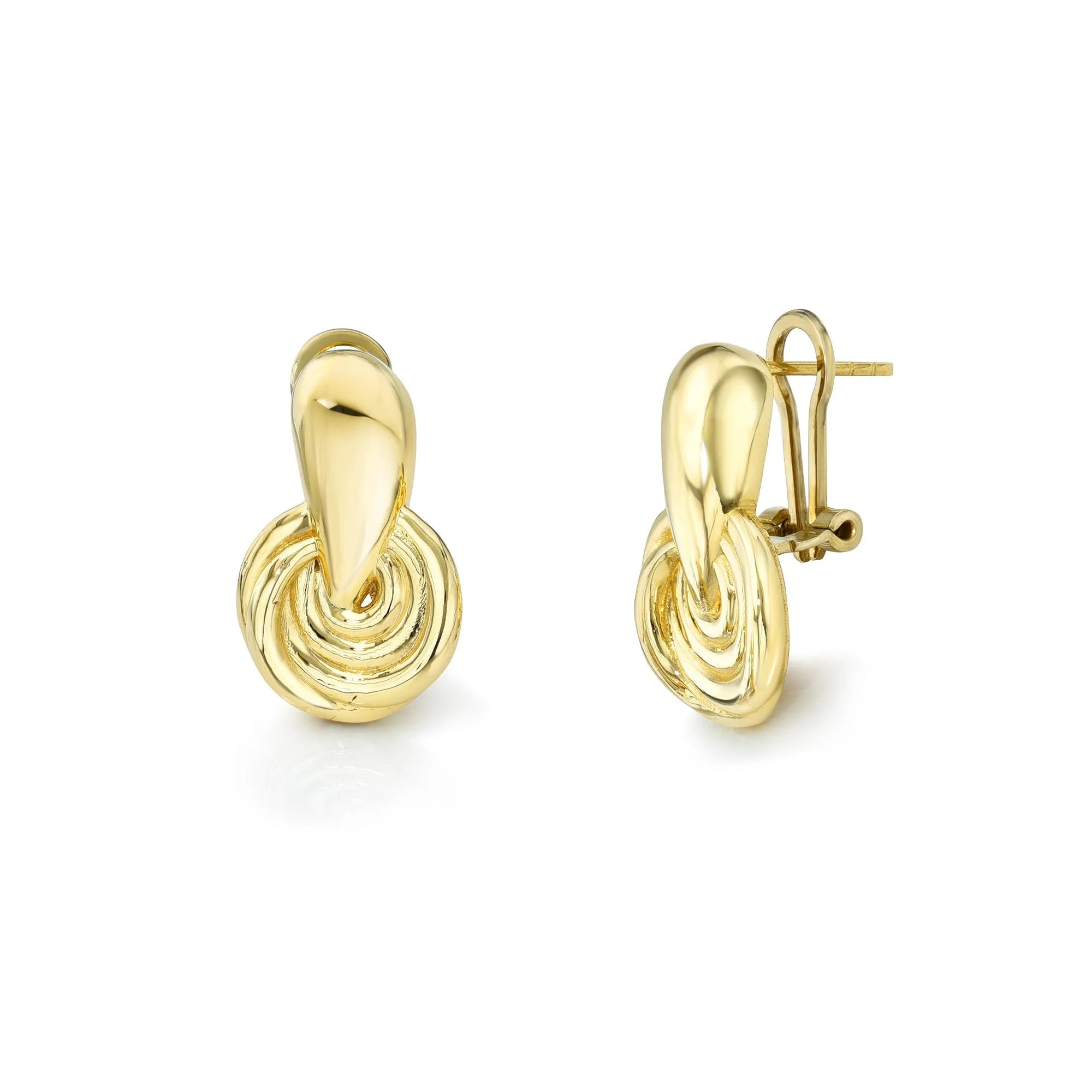 Bold Gold Swirl Earrings-Earrings-Mama Bijoux-[14kgold]-[diamonds]-[heirloom_quality]-MamaBijoux