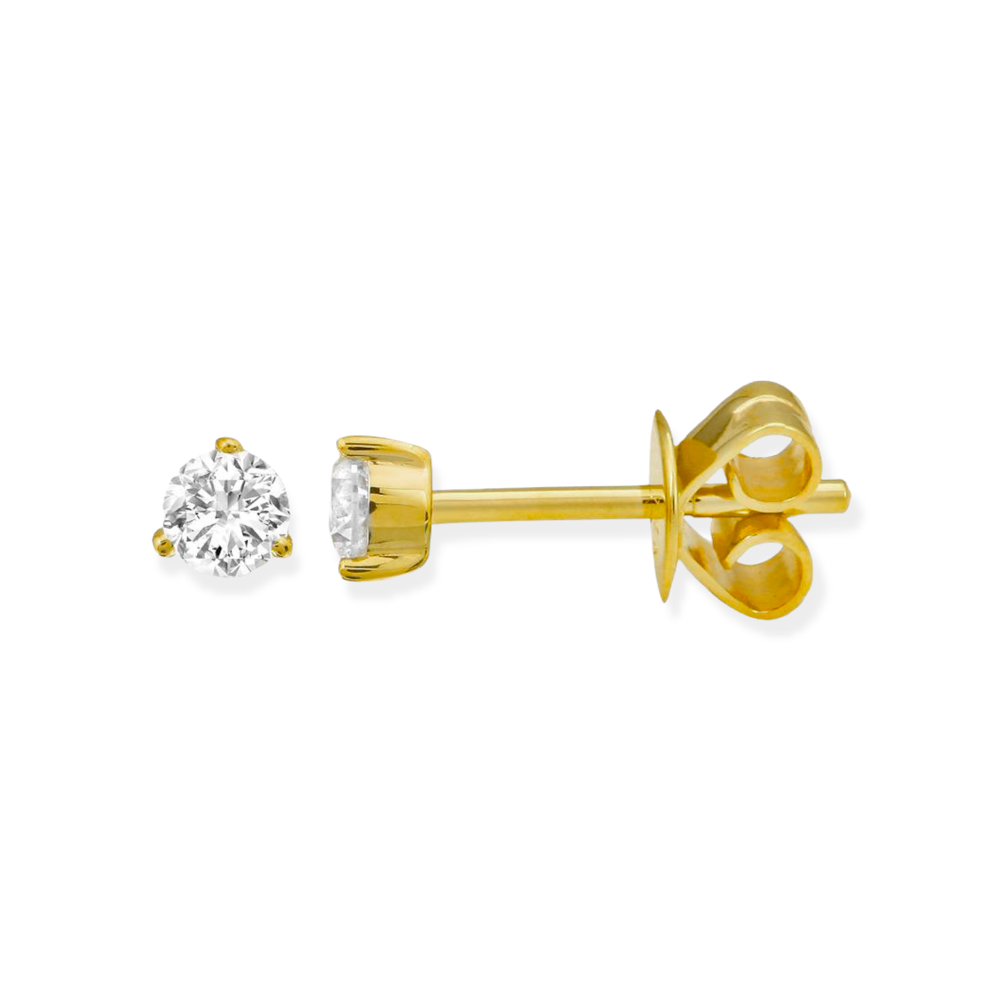 Classic Three Prong Diamond Studs-Earrings-Mama Bijoux-[14kgold]-[diamonds]-[heirloom_quality]-MamaBijoux