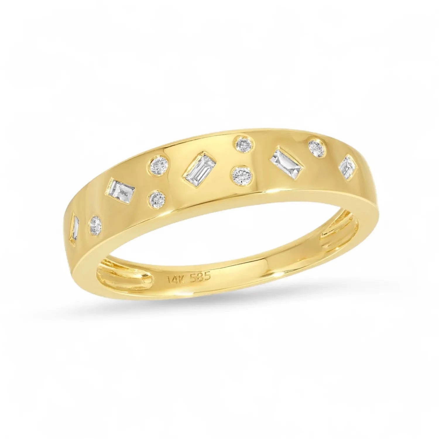 Confetti Diamond Inlay Ring