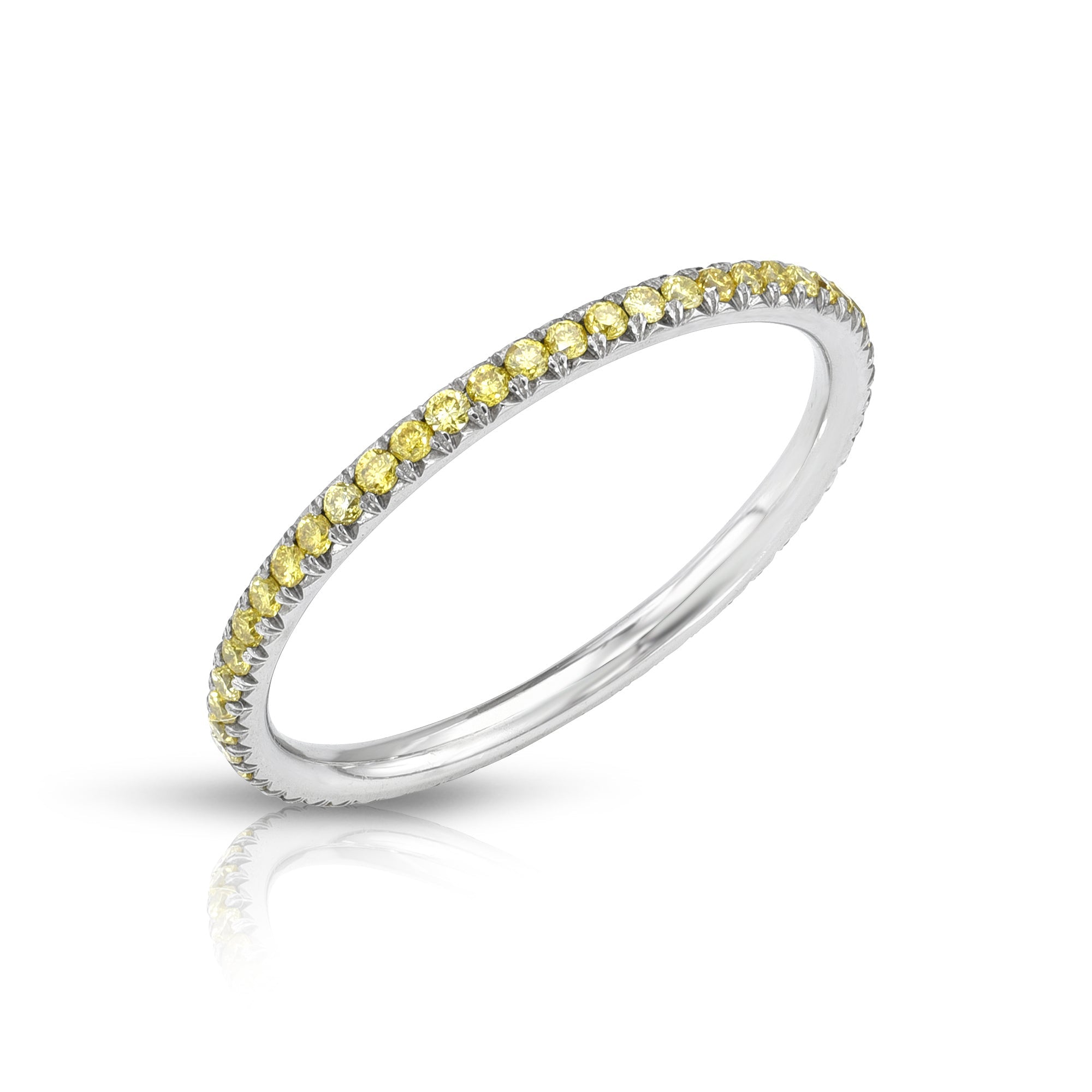 Couture French V-Cut Mini Eternity Band-Rings-Mama Bijoux-[14kgold]-[diamonds]-[heirloom_quality]-MamaBijoux