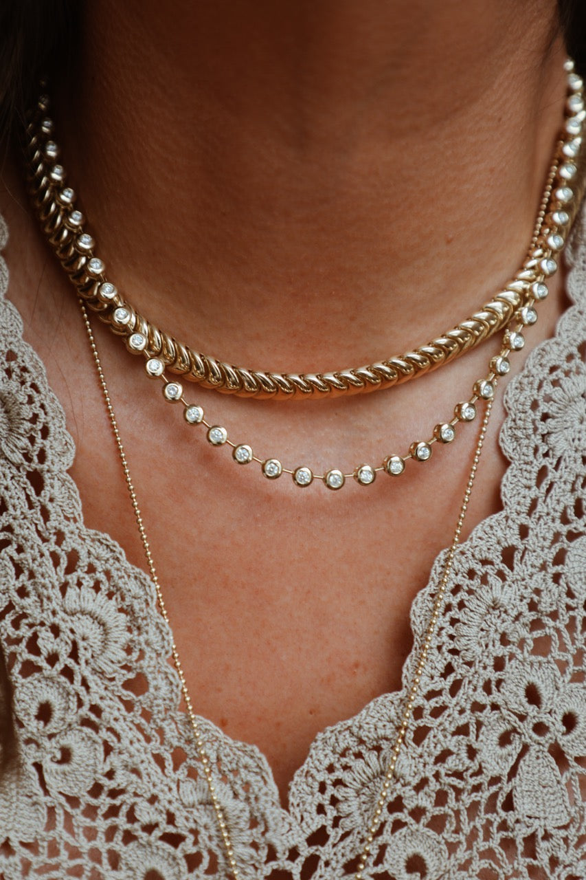 Crescent Moon Chunky Chain Necklace-Necklaces-Mama Bijoux-[14kgold]-[diamonds]-[heirloom_quality]-MamaBijoux