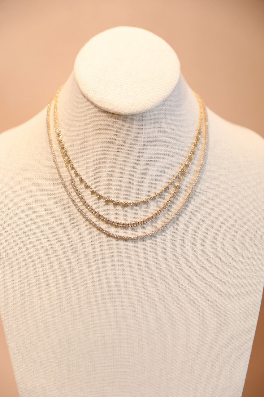 Cupcake Diamond & Chain Half Tennis Necklace-Necklaces-Mama Bijoux-[14kgold]-[diamonds]-[heirloom_quality]-MamaBijoux